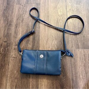 Stone Mountain Women’s Nubuck Bonded Leather Trifecta Crossbody Purse Clutch